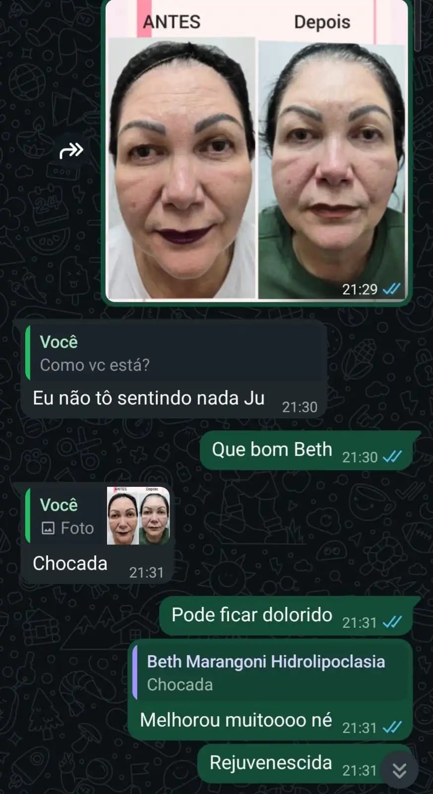 Conversa de depoimento de Camila R.