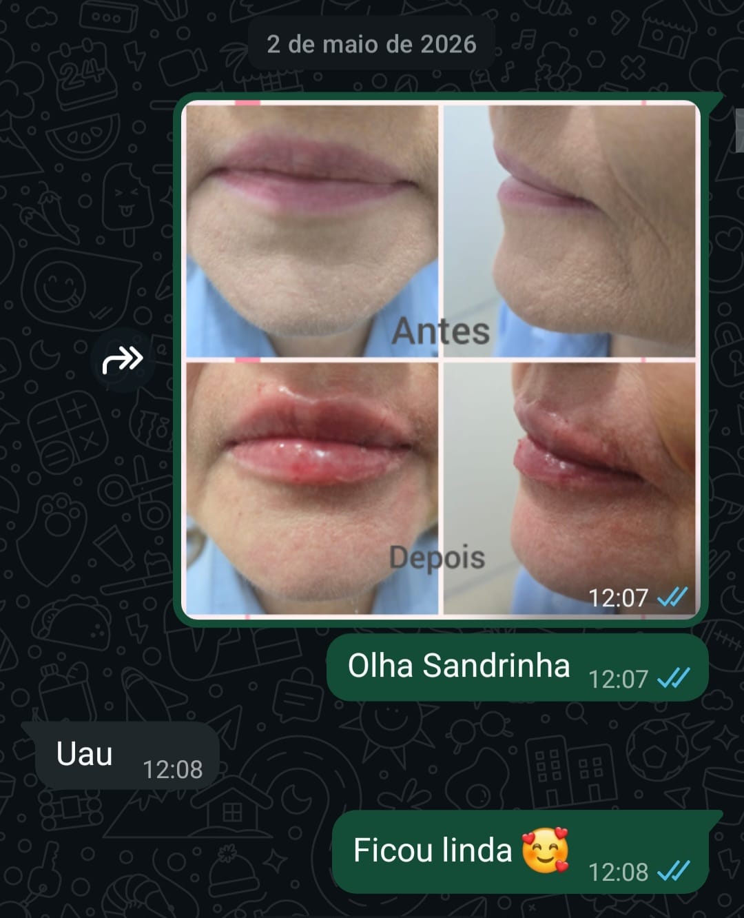Conversa de depoimento de Larissa S.
